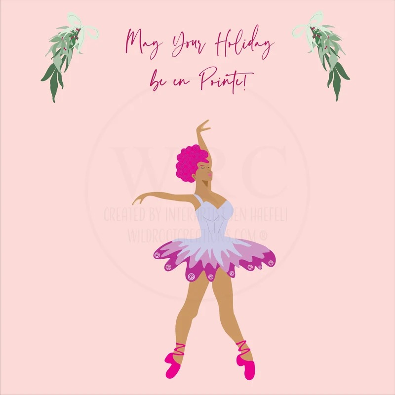 Sassy Sugar Plum from The Nutcracker Holiday Card