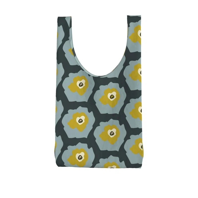 Jardin Parachute Shopping Bag in Blueberry - Image 2