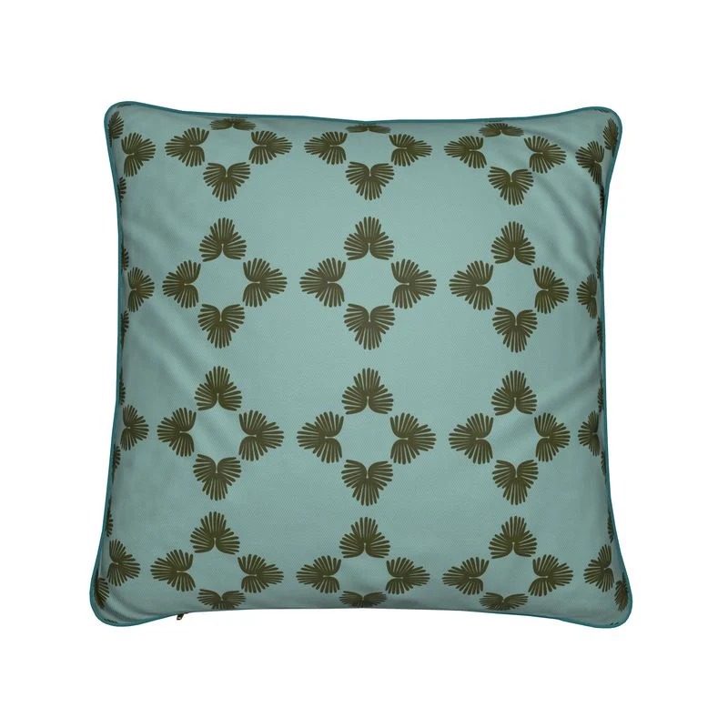 Fanned Fauna in Parisian Blue with Kingfisher Piping - Image 2